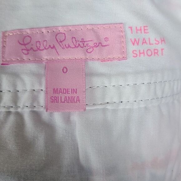 Lilly Pulitzer Vintage Halibut Walsh Short Pockets Red Blue Coral Reef Designer - Picture 9 of 11
